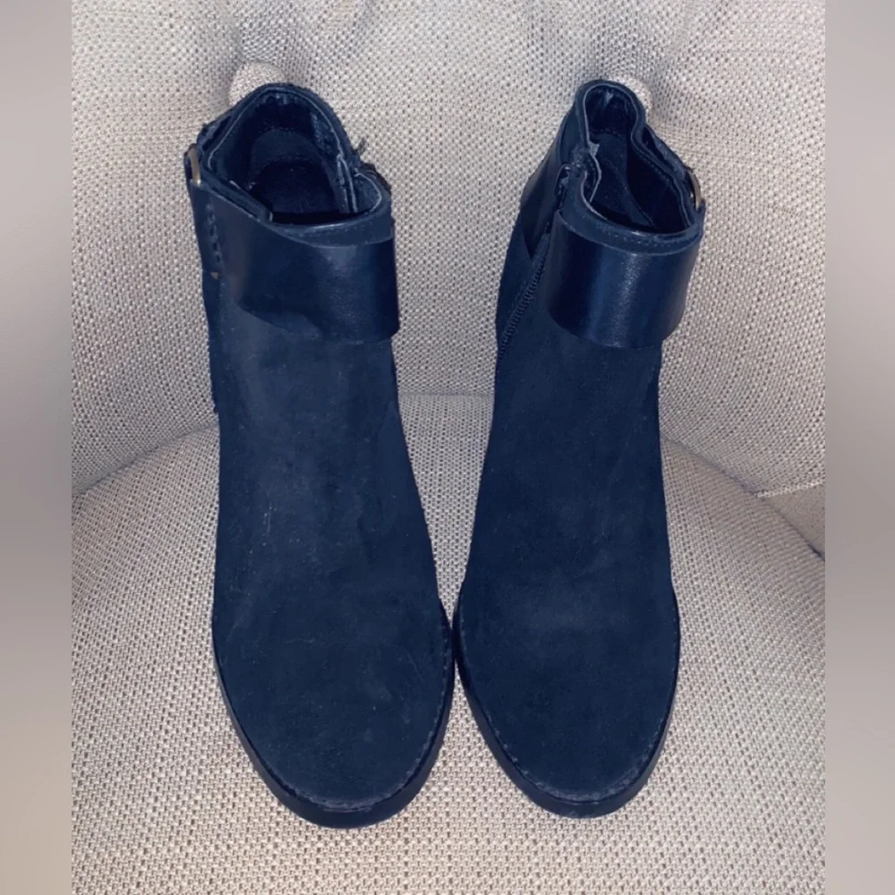 Black Suede Booties - Picture 2 of 5
